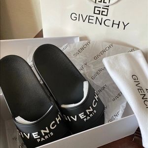 Givenchy Logo Slides Black and White